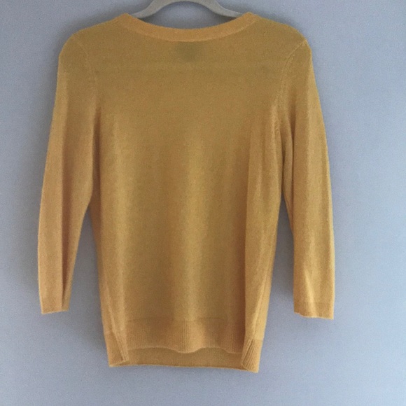 Talbot’s 100% Cashmere Yellow Sweater - Picture 2 of 7